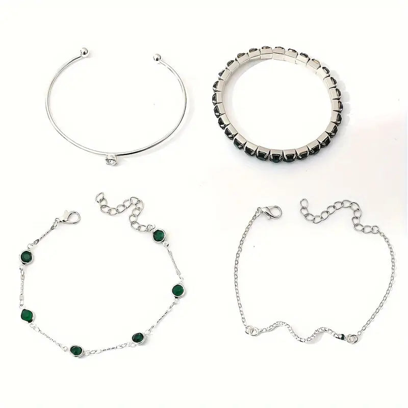 Green Grace – Armbandsset i Guld & Silver