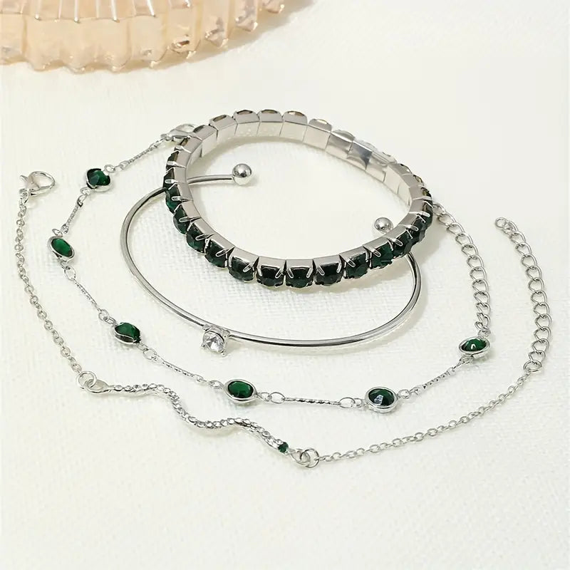 Green Grace – Armbandsset i Guld & Silver